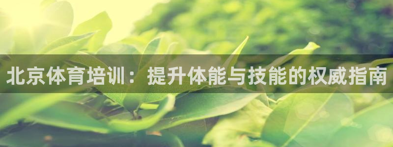 d88尊龙手机客户端下载：北京体育培训：提升体能与技