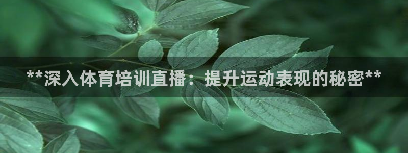 凯时k8官网首页：**深入体育培训直播：提升运动表现