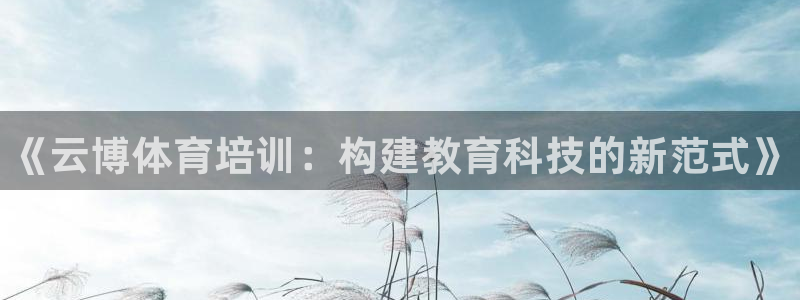 凯时在线平台官网：《云博体育培训：构建教育科技的新范式》